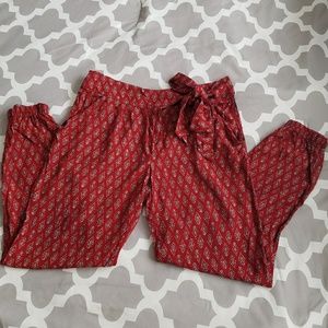 Forever 21 botton up with tie pants